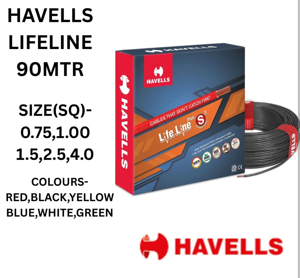 HAVELLS LIFELINE WIRE (90MTR)