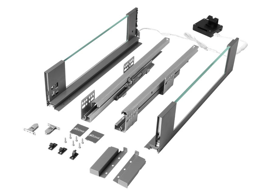 OZONE SLIM PRO ERGOTEC GLASS WITH LED DRAWER SYSTEM