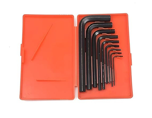 VENUS Allen Key Hex Set VAK-404 (Pack Of 9 Pcs) l L Shape l Chrome Vanadium Steel l Black Finished l Fully Heat Treated