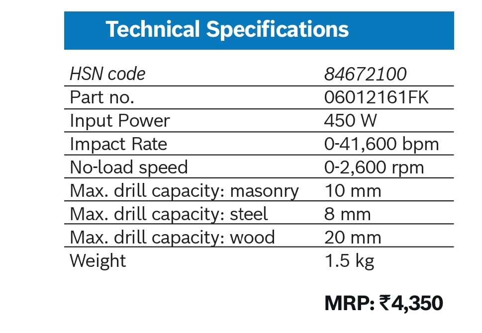 BOSCH IMPACT DRILL GSB 450 PROFESSIONAL