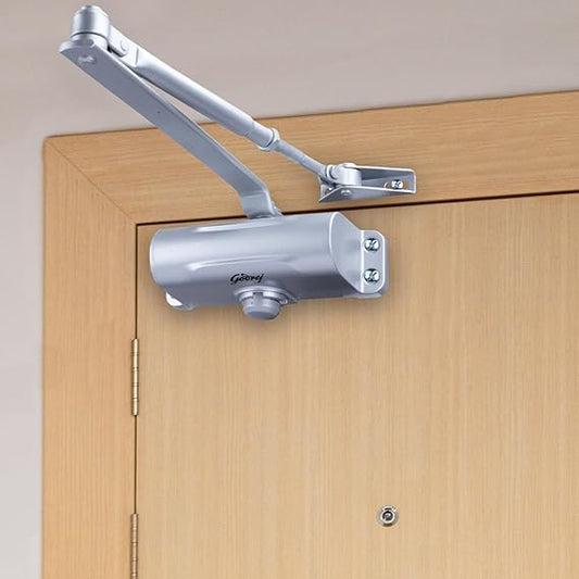 Godrej Hercules Door Closer | No Oil Leakage Guaranteed |(Silver Finish)
