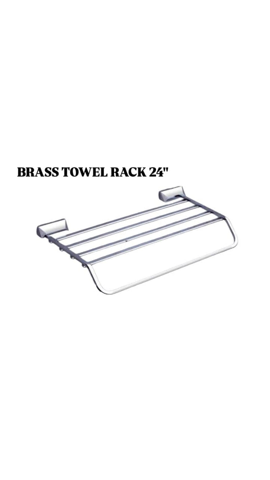 BRASS TOWEL RACK 24"