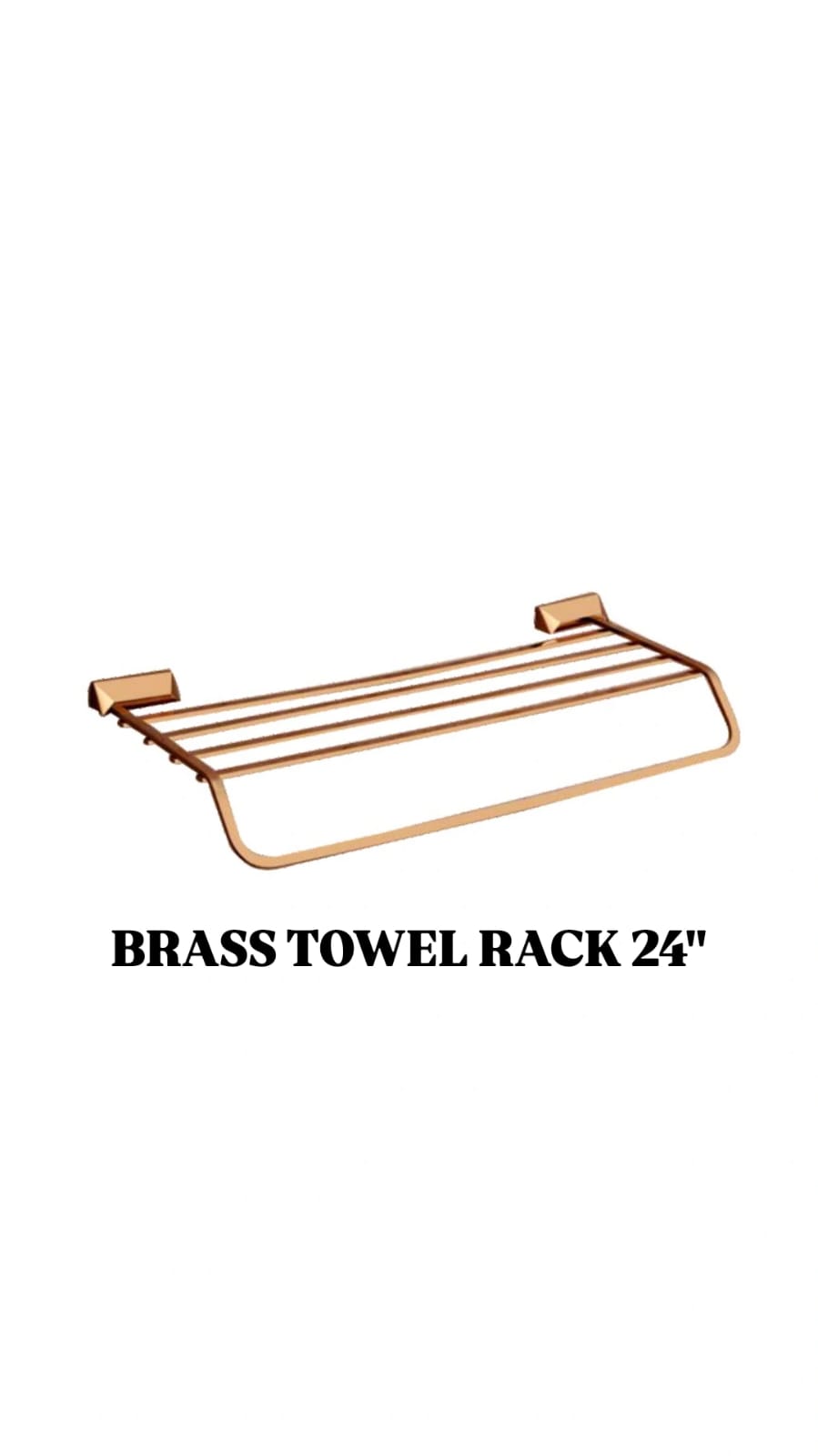 BRASS TOWEL RACK 24"
