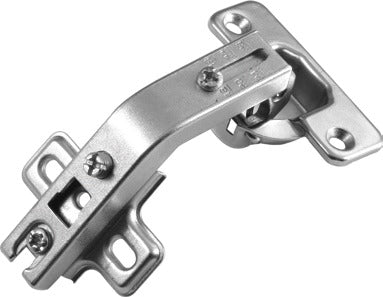 OZONE AUTO CLOSE SCREW-ON PIE CORNER  HINGE WITH 2 & 4 HOLE MOUNTING PLATE