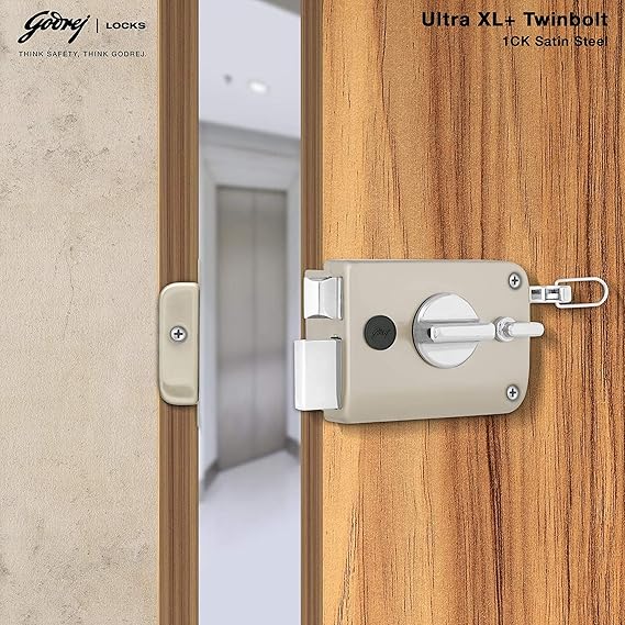 Godrej Rim Lock I Twinbolt XL+ I 1CK Latchbolt (INSIDE OPENING)