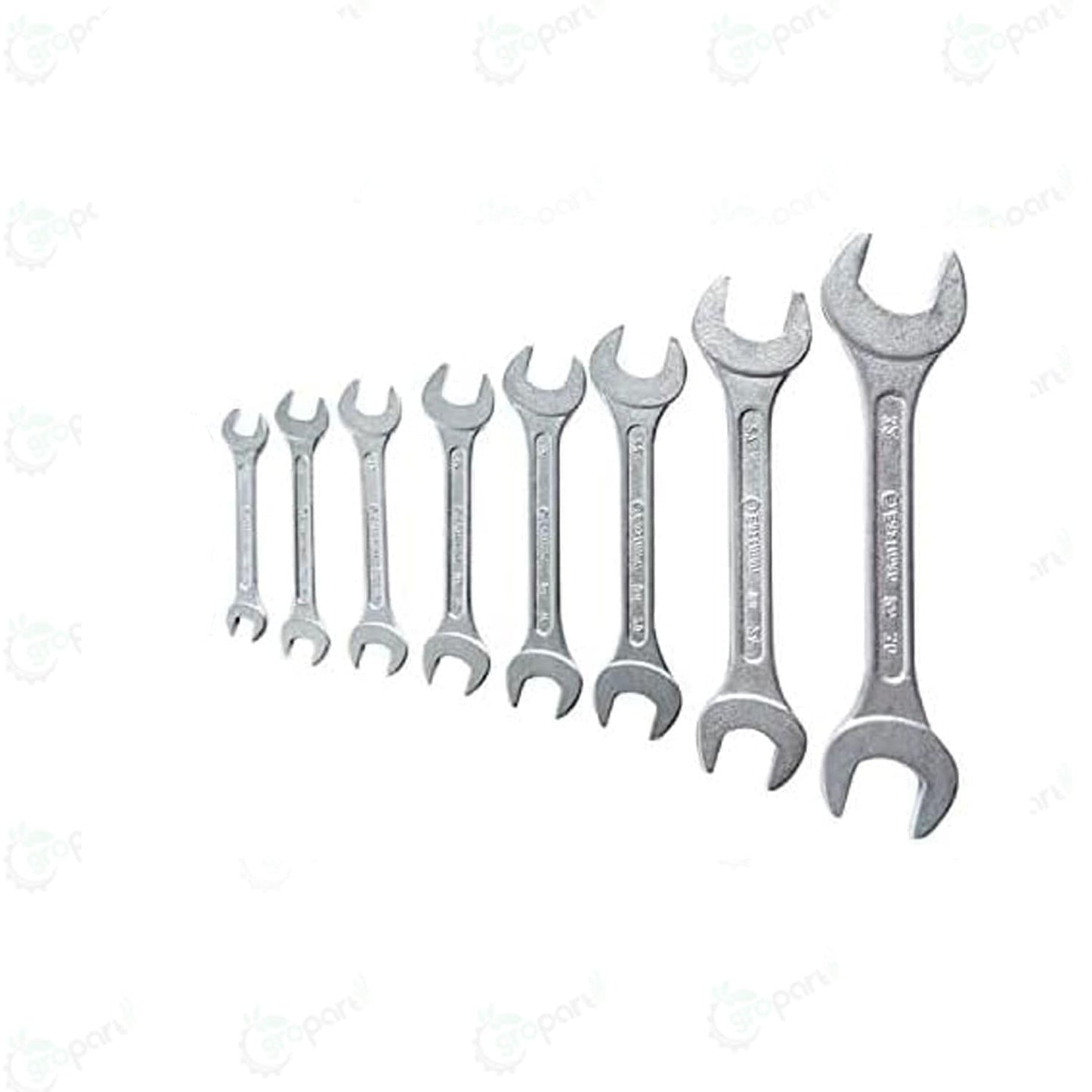 DOUBLE ENDED OPEN JAW SPANNER SET (8 PIECES)