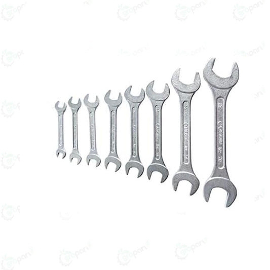 DOUBLE ENDED OPEN JAW SPANNER SET (8 PIECES)