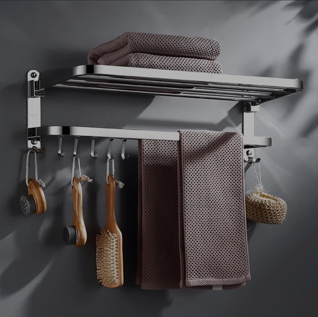 FOLDABLE TOWEL RACK 24" (STAINLESS STEEL)