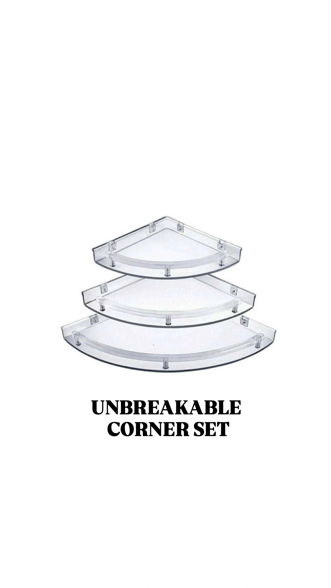 CORNER SET CRYSTAL (UNBREAKABLE) (3PCS)