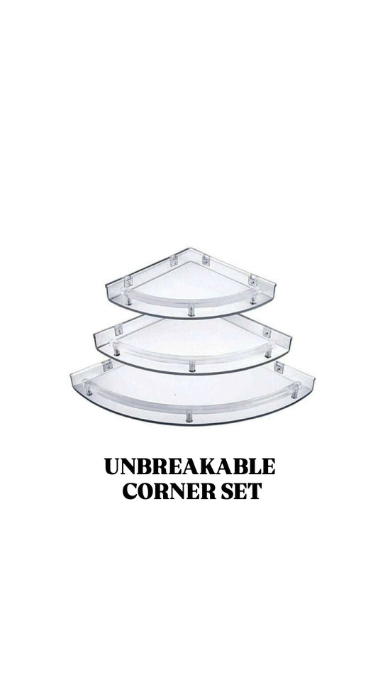 CORNER SET CRYSTAL (UNBREAKABLE) (3PCS)