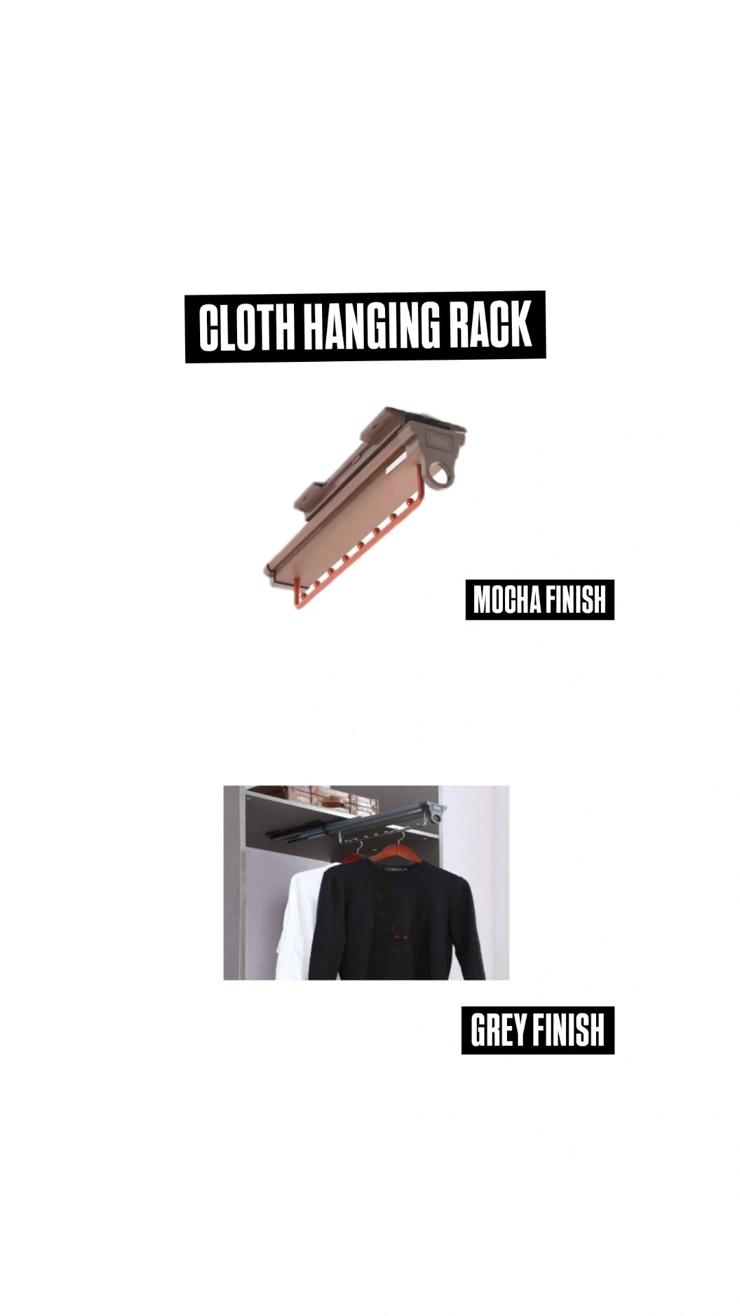 TOP MOUNTED CLOTH RACK