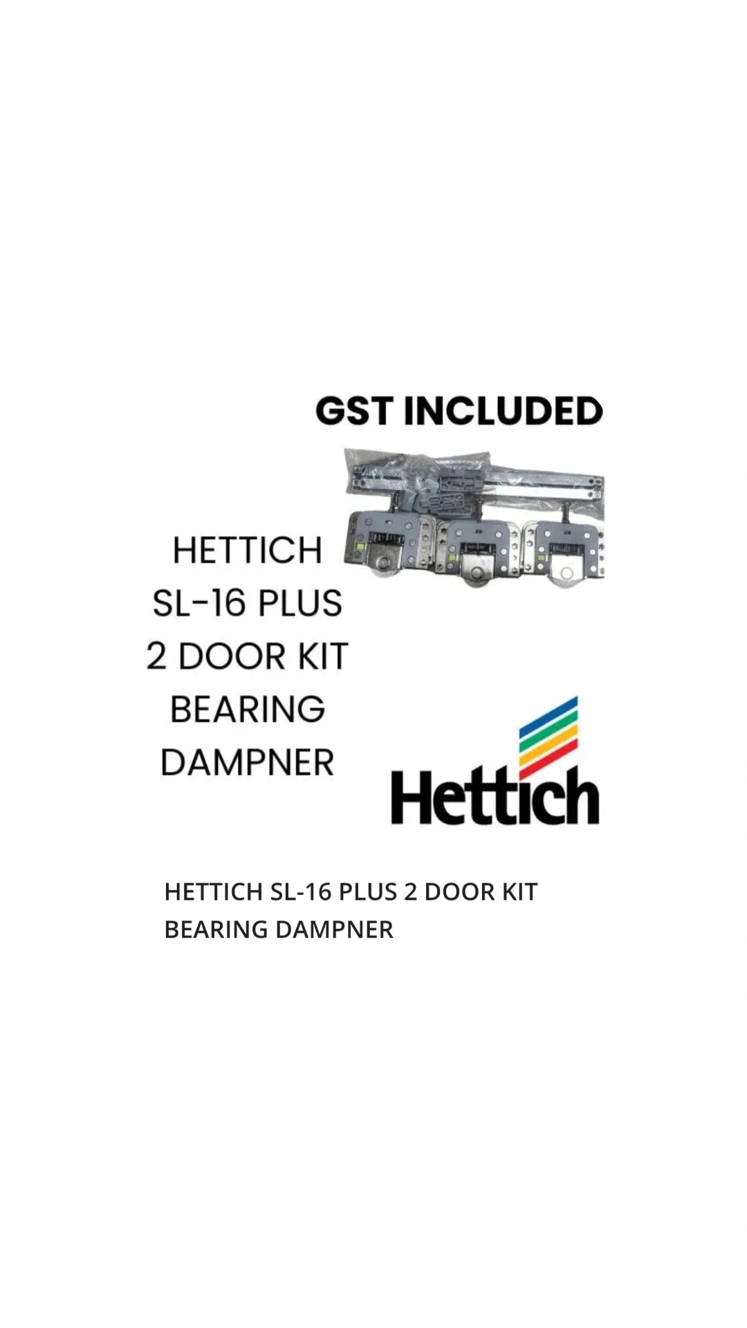 HETTICH SL-16 : 2 DOOR KIT BEARING DAMPENER