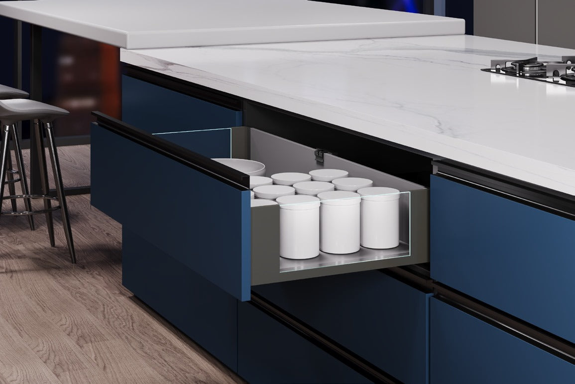 OZONE SLIM PRO ERGOTEC GLASS WITH LED DRAWER SYSTEM