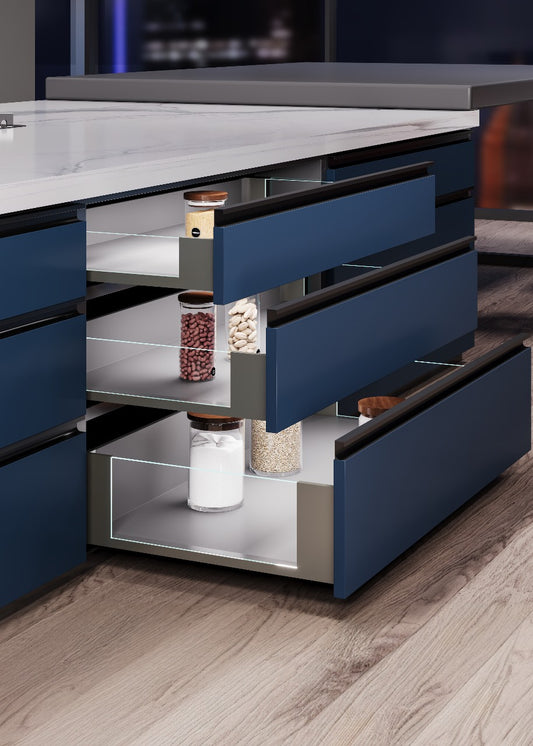 OZONE SLIM PRO ERGOTEC GLASS WITH LED DRAWER SYSTEM